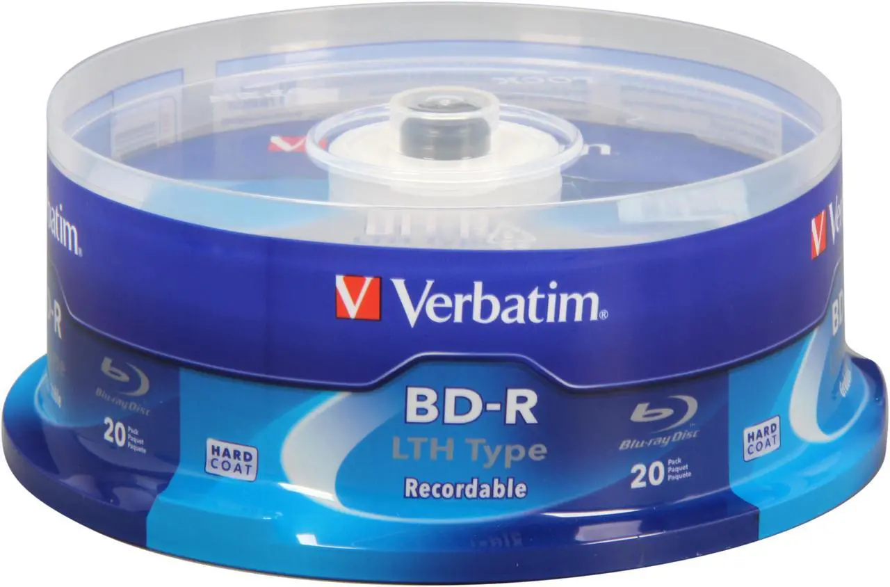 Alt view image 2 of 2 - Verbatim 25GB 6X BD-R LTH 20 Packs Spindle LTH Type Disc Model 97344