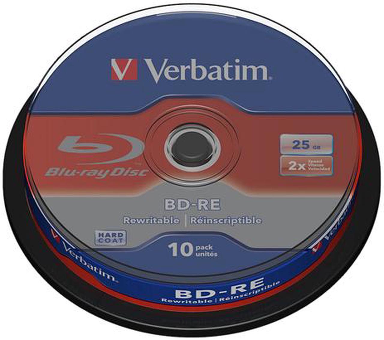 Verbatim 43694 Blu-ray Rewritable Media - BD-RE - 2x - 25 GB - 10 Pack Spindle