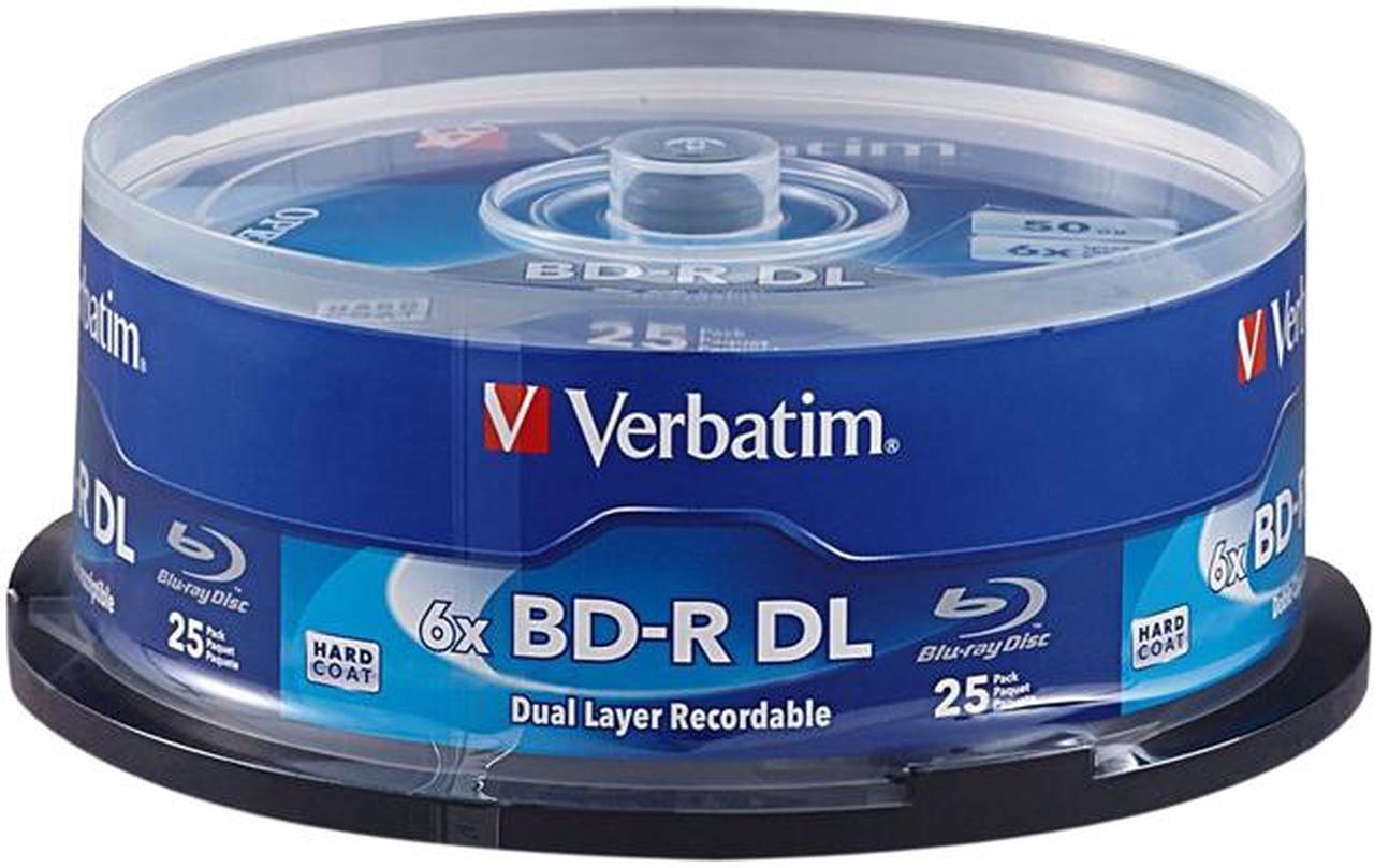 Verbatim 50GB 6X BD-R DL 25 Packs Spindle Disc Model 98356