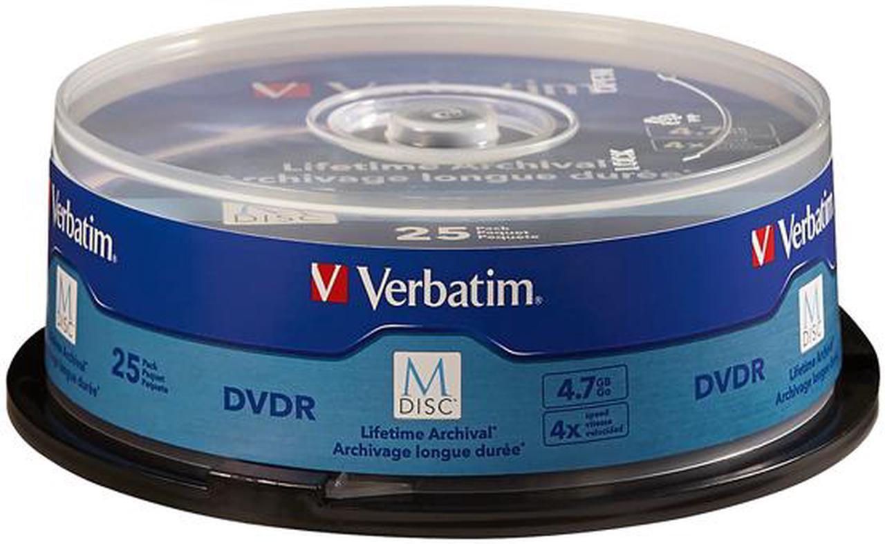 Alt view image 2 of 2 - Verbatim M-Disc DVD-R 4.7GB 4X with Branded Surface - 25pk Spindle Model 98908