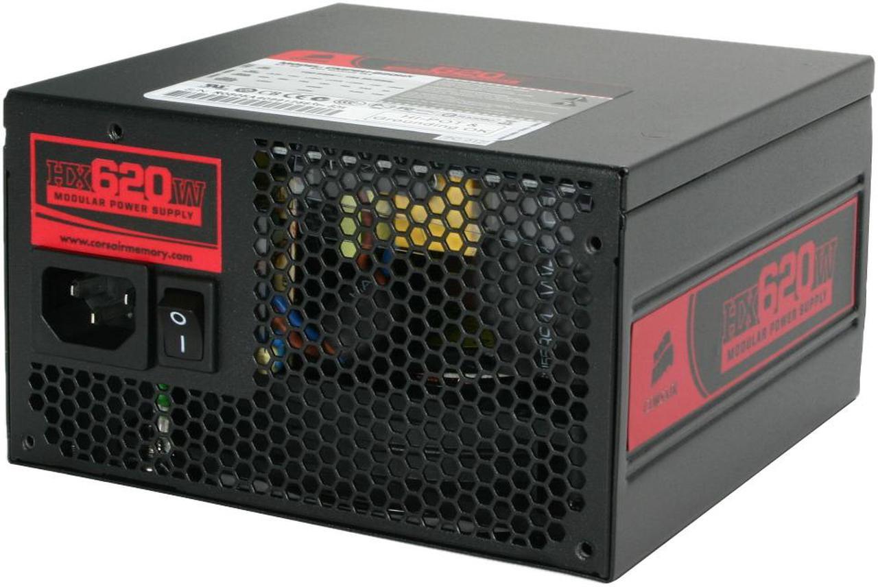 Alt view image 2 of 11 - CORSAIR HX Series CMPSU-620HX 620 W ATX12V v2.2 and EPS12V 2.91 SLI Certified CrossFire Ready 80 PLUS Certified Modular Active PFC Compatible with Core i7 Power Supply