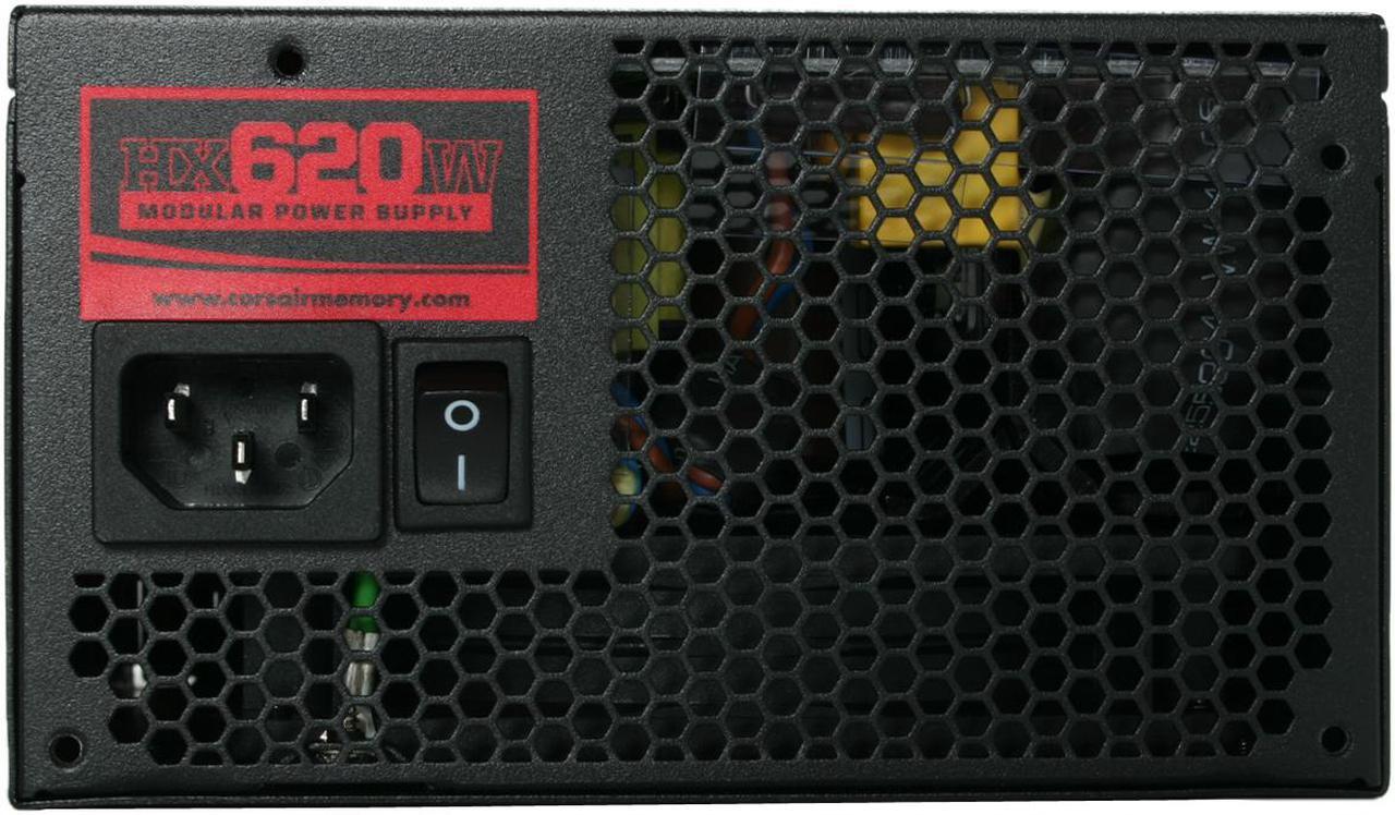 Alt view image 3 of 11 - CORSAIR HX Series CMPSU-620HX 620 W ATX12V v2.2 and EPS12V 2.91 SLI Certified CrossFire Ready 80 PLUS Certified Modular Active PFC Compatible with Core i7 Power Supply