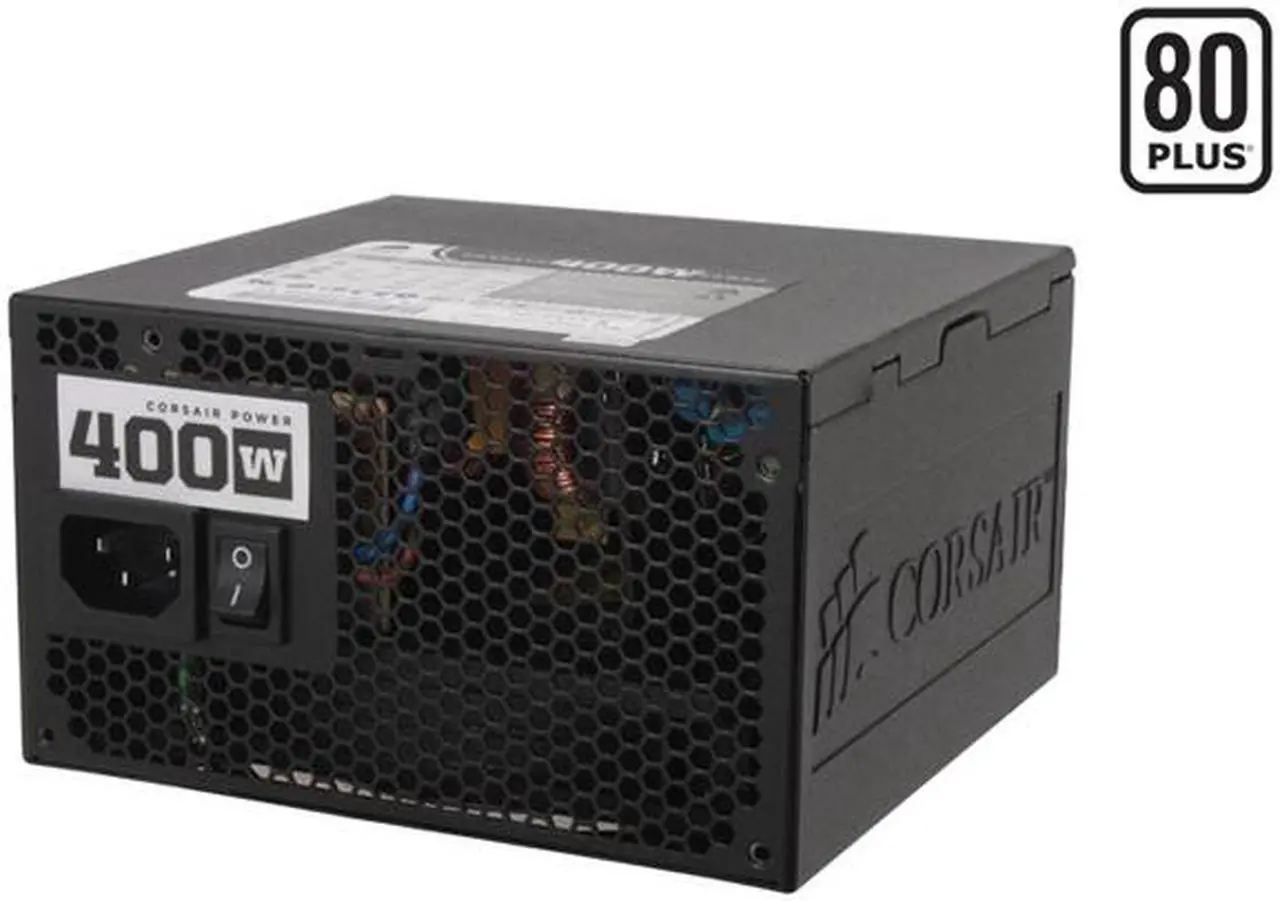 Main image of CORSAIR CMPSU-400CX 400 W ATX12V V2.2 80 PLUS Certified Compatible with Core i7 Power Supply