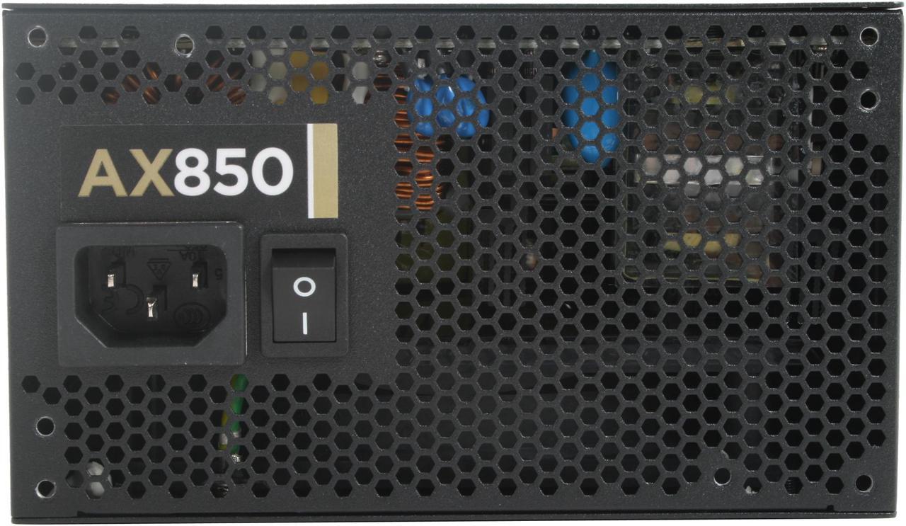 Alt view image 3 of 8 - CORSAIR Professional Series Gold AX850 (CMPSU-850AX) 850 W ATX12V v2.31 / EPS12V v2.92 80 PLUS GOLD Certified Full Modular Active PFC Power Supply