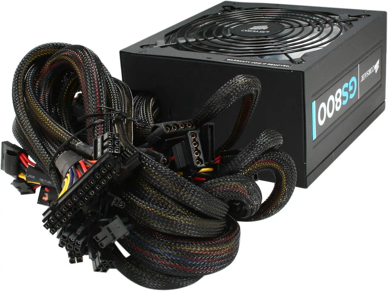 Alt view image 6 of 9 - CORSAIR Gaming Series GS800 800 W ATX12V v2.3 SLI Ready CrossFire Ready 80 PLUS Certified Active PFC High Performance Power Supply
