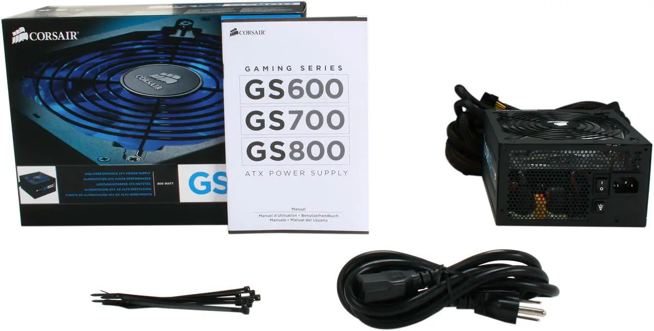 Alt view image 9 of 9 - CORSAIR Gaming Series GS800 800 W ATX12V v2.3 SLI Ready CrossFire Ready 80 PLUS Certified Active PFC High Performance Power Supply