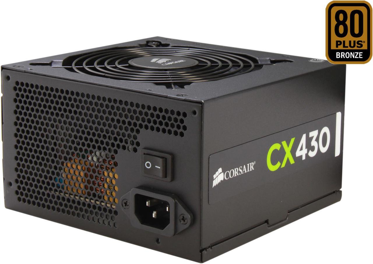 Main image of CORSAIR CX Series CX430 430W 80 PLUS BRONZE Active PFC ATX12V & EPS12V Power Supply