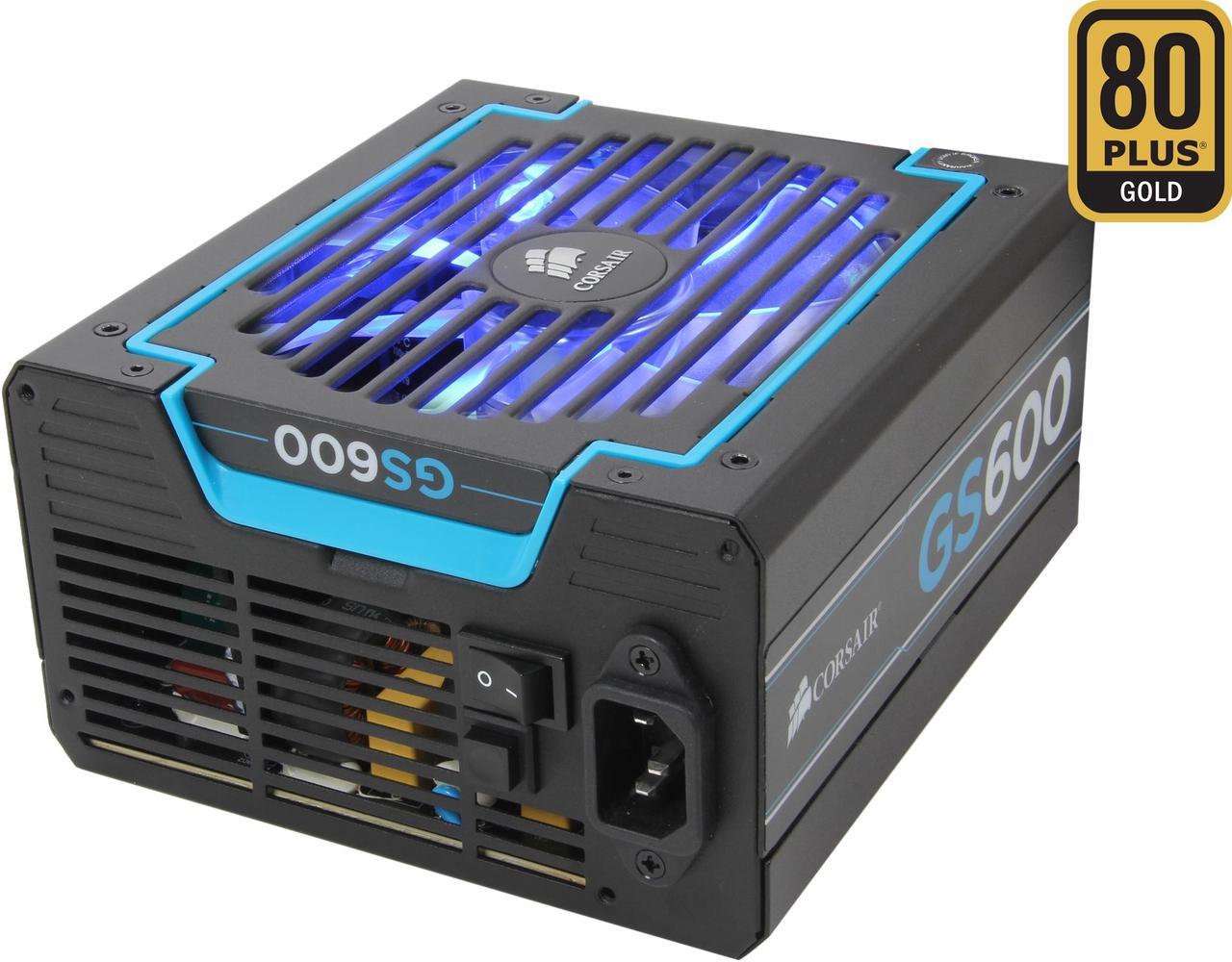 CORSAIR Gaming Series GS600 600 W ATX 12V v2.3 SLI Ready CrossFire Ready 80 PLUS BRONZE Certified Active PFC Power Supply