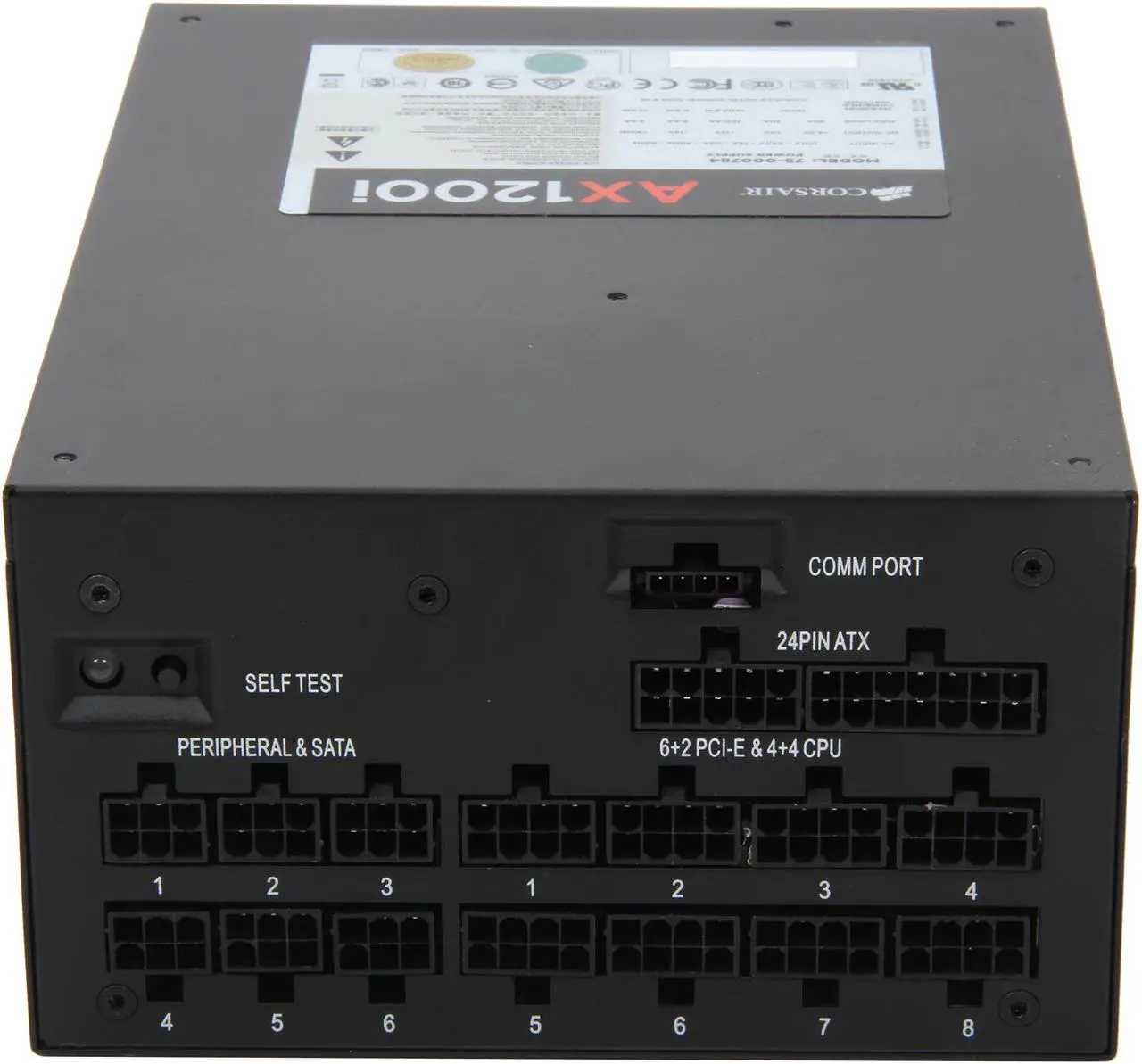 Alt view image 6 of 7 - CORSAIR AXi Series AX1200i Digital 1200W 80 PLUS PLATINUM Haswell Ready Full Modular ATX12V & EPS12V SLI and Crossfire Ready Power Supply with C-Link Monitoring and Control