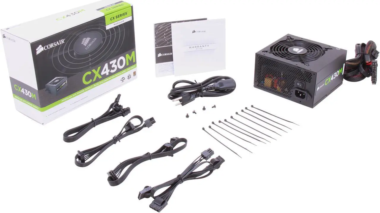 Alt view image 7 of 7 - CORSAIR CX-M series CX430M 430W 80 PLUS BRONZE Active PFC ATX12V & EPS12V Modular Power Supply