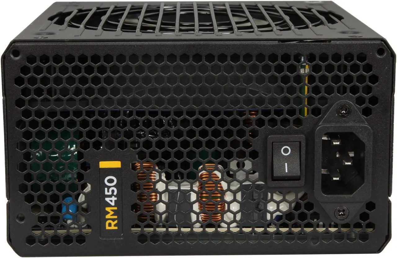 Alt view image 3 of 7 - CORSAIR RM Series RM450 450 W ATX12V v2.31 and EPS 2.92 80 PLUS GOLD Certified Full Modular Active PFC Power Supply