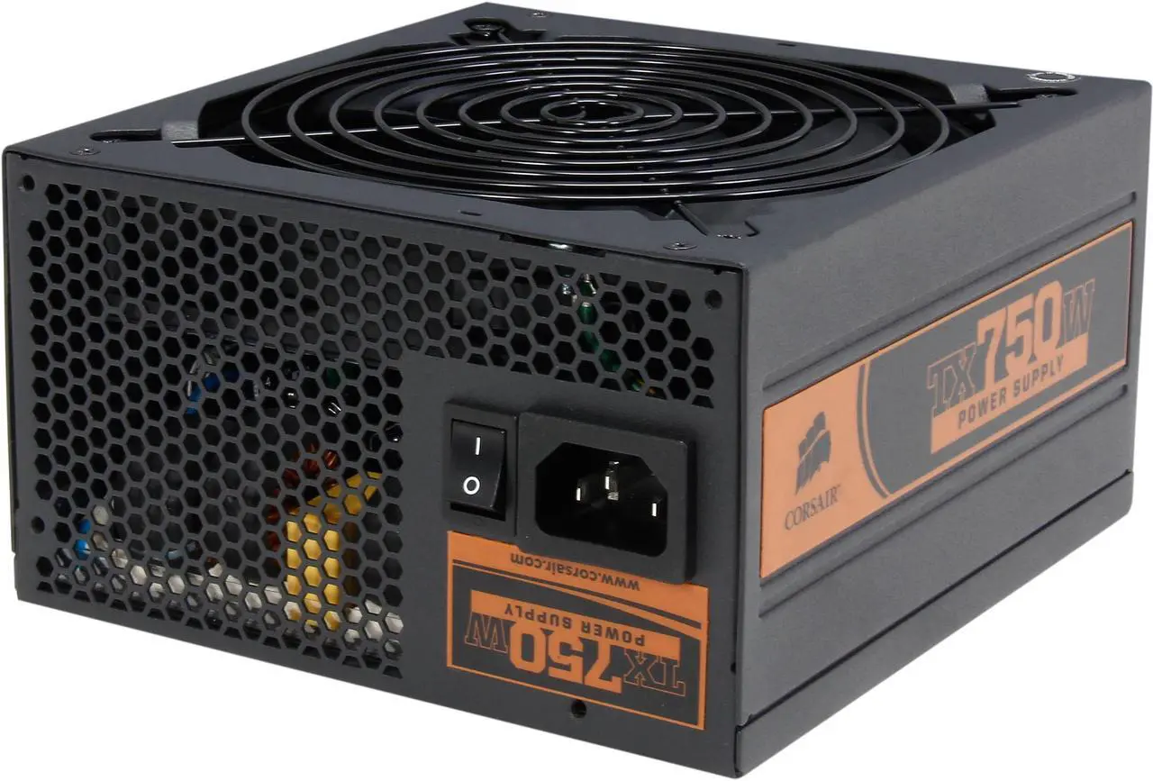 Main image of Corsair Certified CMPSU-750TX TX Series CMPSU-750TX 750W ATX12V v2.3 SLI Ready CrossFire Ready 80 PLUS BRONZE Certified Active PFC Compatible with New 4th Gen CPU Certified Haswell Ready