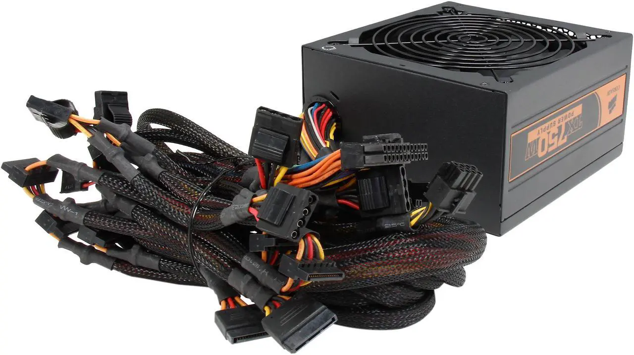 Alt view image 4 of 7 - Corsair Certified CMPSU-750TX TX Series CMPSU-750TX 750W ATX12V v2.3 SLI Ready CrossFire Ready 80 PLUS BRONZE Certified Active PFC Compatible with New 4th Gen CPU Certified Haswell Ready