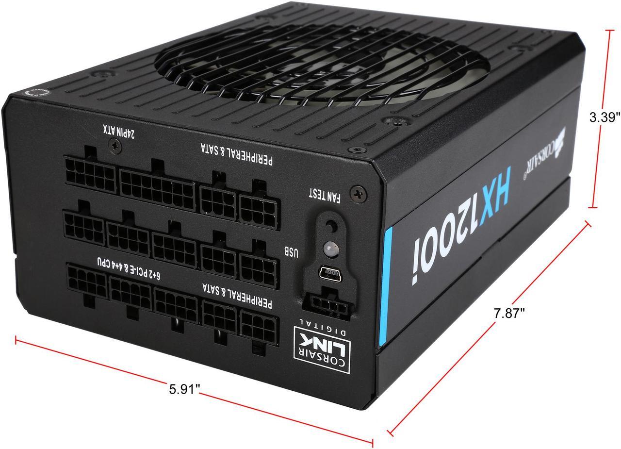 Alt view image 5 of 6 - CORSAIR HXi Series HX1200i 1200W 80 PLUS PLATINUM Haswell Ready Full Modular ATX12V & EPS12V SLI and Crossfire Ready Power Supply with C-Link Monitoring and Control