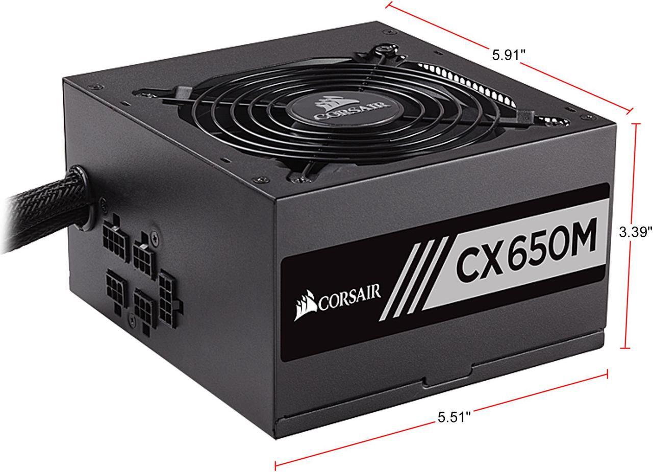 Alt view image 2 of 9 - CORSAIR CX-M Series CX650M 650W 80 PLUS BRONZE Haswell Ready ATX12V & EPS12V Semi-Modular Power Supply CP-9020103-NA