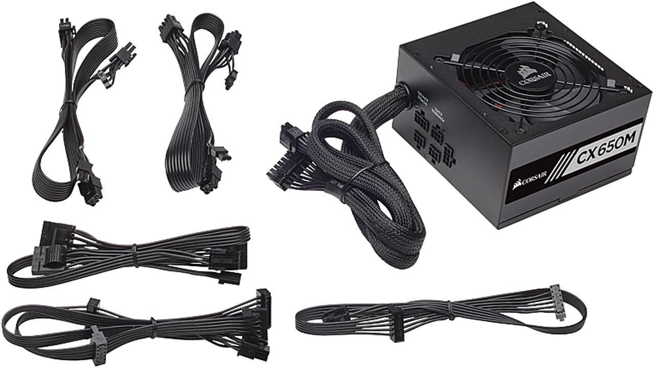 Alt view image 9 of 9 - CORSAIR CX-M Series CX650M 650W 80 PLUS BRONZE Haswell Ready ATX12V & EPS12V Semi-Modular Power Supply CP-9020103-NA