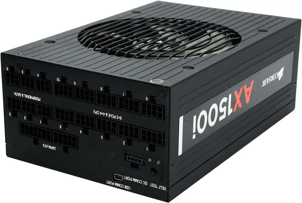 Alt view image 4 of 7 - Corsair Certified AXi Series AX1500i 1500W SLI Ready CrossFire Ready 80 Plus Platinum Power Supply