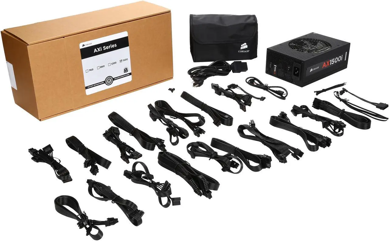 Alt view image 7 of 7 - Corsair Certified AXi Series AX1500i 1500W SLI Ready CrossFire Ready 80 Plus Platinum Power Supply