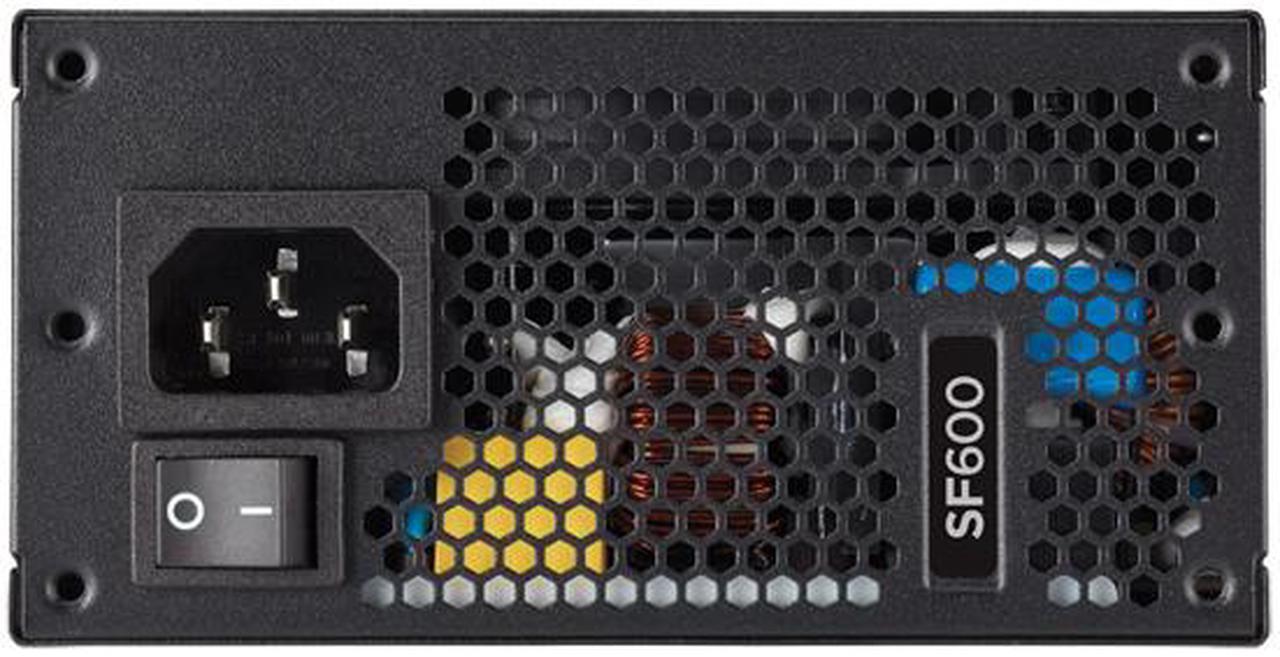 Alt view image 4 of 7 - CORSAIR SF Series SF600 600W 80 PLUS GOLD Active PFC Haswell Ready SFX SFX12V Micro ATX Full Modular Power Supply CP-9020105-NA