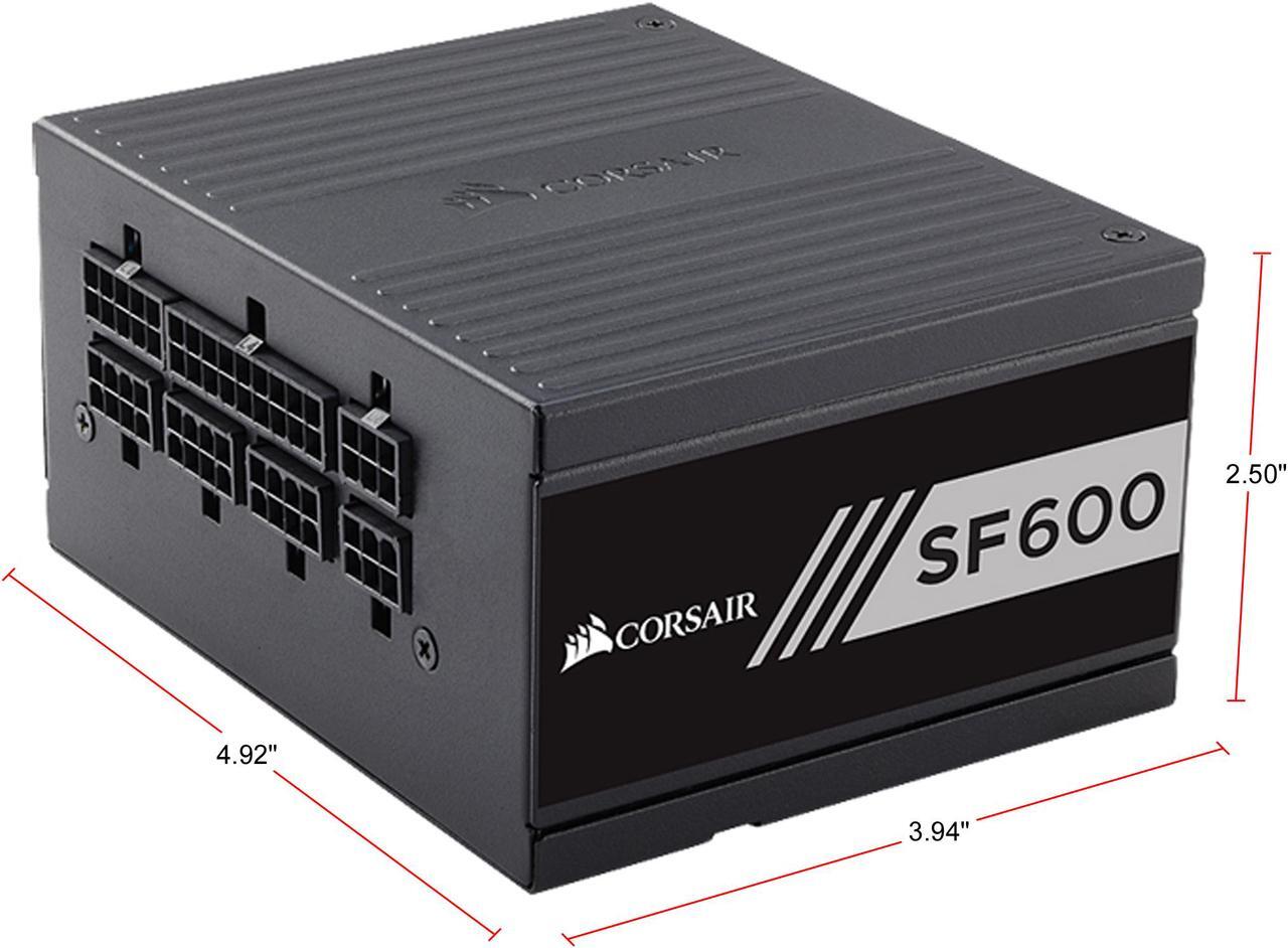 Alt view image 2 of 7 - CORSAIR SF Series SF600 600W 80 PLUS GOLD Active PFC Haswell Ready SFX SFX12V Micro ATX Full Modular Power Supply CP-9020105-NA
