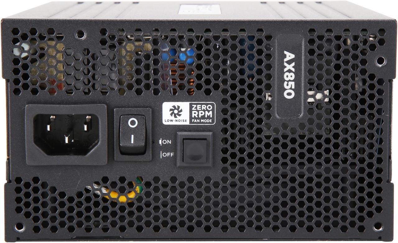 Alt view image 3 of 7 - CORSAIR AX Series AX850 CP-9020151-NA 850 W ATX12V 80 PLUS TITANIUM Certified Full Modular Power Supply