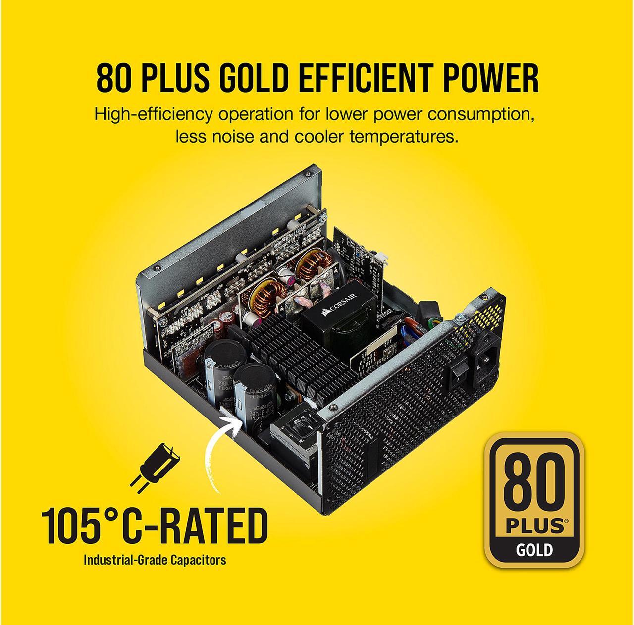 Alt view image 3 of 8 - CORSAIR RM Series RM750 CP-9020195-NA 750 W ATX12V v2.52 / EPS12V v2.92 SLI Ready CrossFire Ready 80 PLUS GOLD Certified Full Modular Power Supply