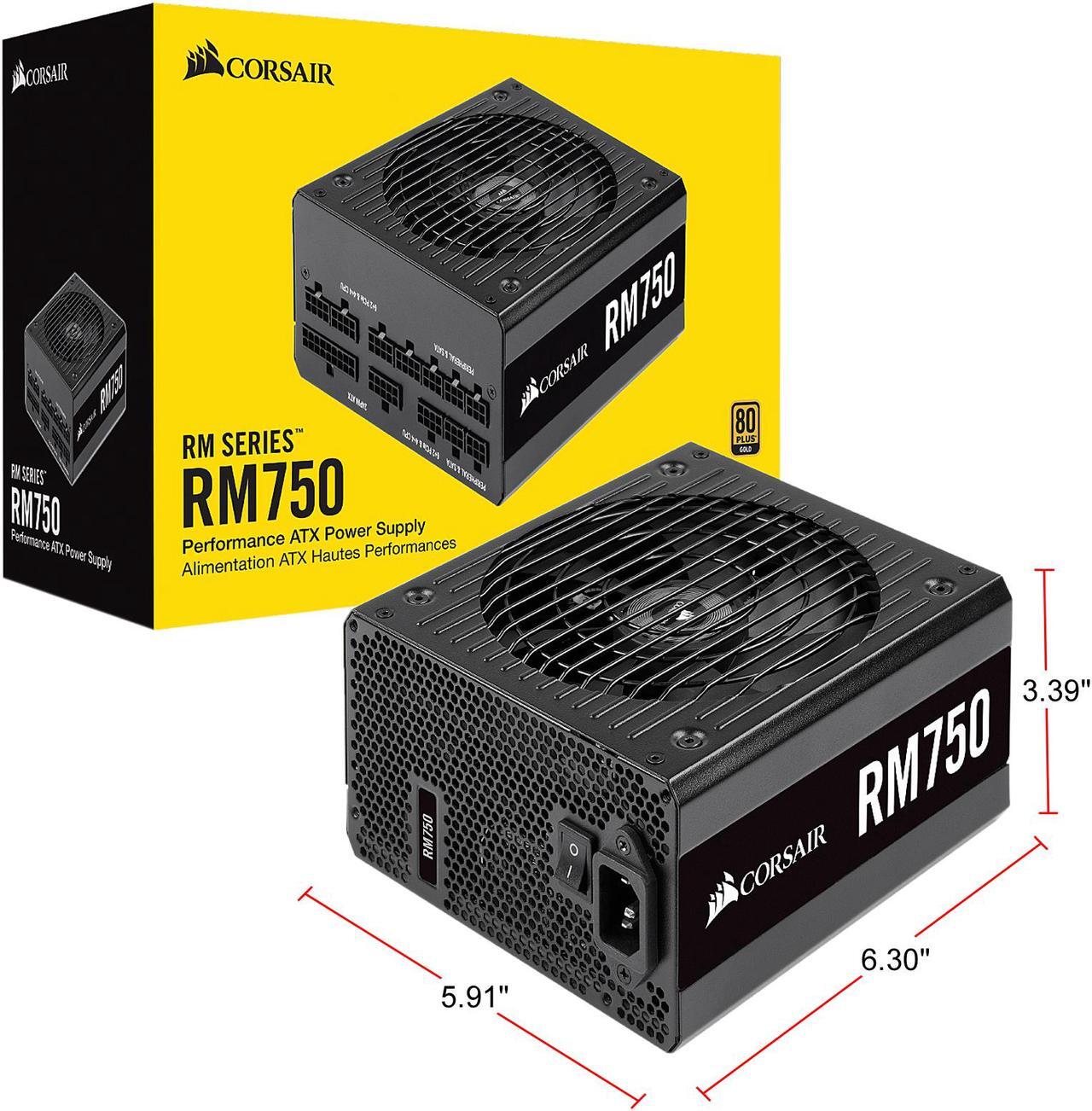 Alt view image 8 of 8 - CORSAIR RM Series RM750 CP-9020195-NA 750 W ATX12V v2.52 / EPS12V v2.92 SLI Ready CrossFire Ready 80 PLUS GOLD Certified Full Modular Power Supply