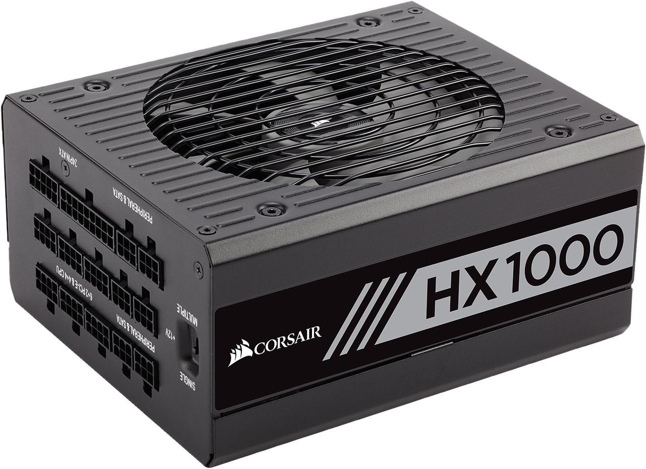 CORSAIR HX Series HX1000 CP-9020139-NA 1000 W ATX12V v2.4 / EPS12V 2.92 80 PLUS PLATINUM Certified Full Modular PFC Power Supply