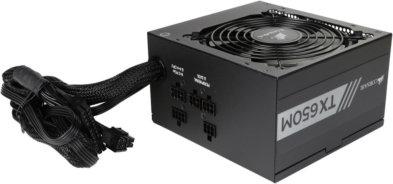Alt view image 4 of 7 - CORSAIR TX-M Series TX650M CP-9020132-NA 650 W ATX12V v2.4 / EPS 2.92 80 PLUS GOLD Certified Semi-Modular Active PFC Power Supply