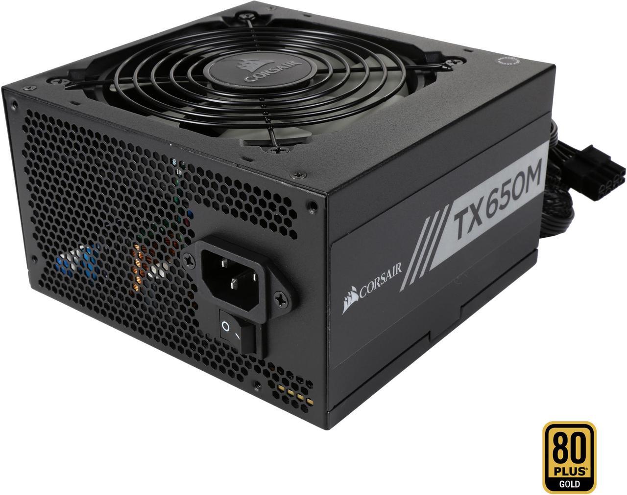 Main image of CORSAIR TX-M Series TX650M CP-9020132-NA 650 W ATX12V v2.4 / EPS 2.92 80 PLUS GOLD Certified Semi-Modular Active PFC Power Supply