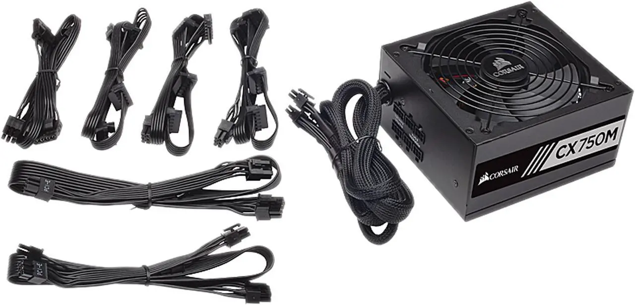 Alt view image 9 of 10 - CORSAIR CX750M V2 (2017 Edition) CP-9020154-NA 750 W ATX12V v2.4 / EPS12V 2.92 80 PLUS BRONZE Certified Semi-Modular Active PFC PFC Power Supply