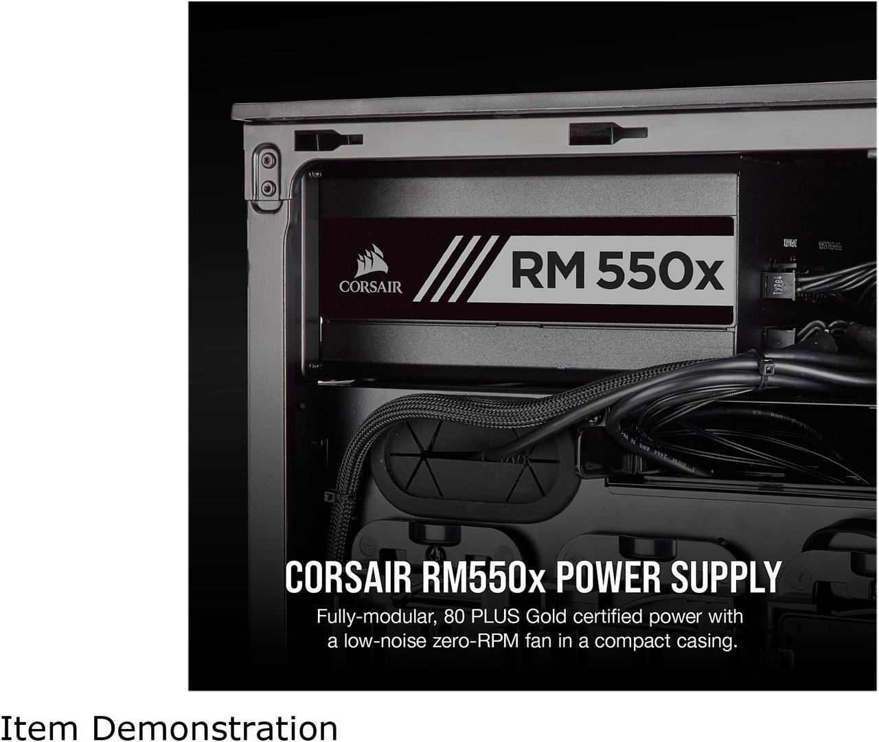 Alt view image 2 of 8 - CORSAIR RMx Series RM550x CP-9020177-NA 550 W ATX12V / EPS12V 80 PLUS GOLD Certified Full Modular Power Supply