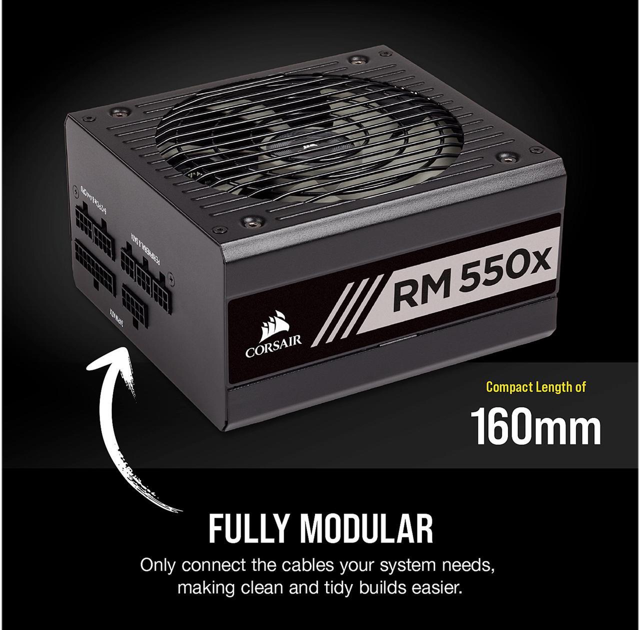 Alt view image 5 of 8 - CORSAIR RMx Series RM550x CP-9020177-NA 550 W ATX12V / EPS12V 80 PLUS GOLD Certified Full Modular Power Supply