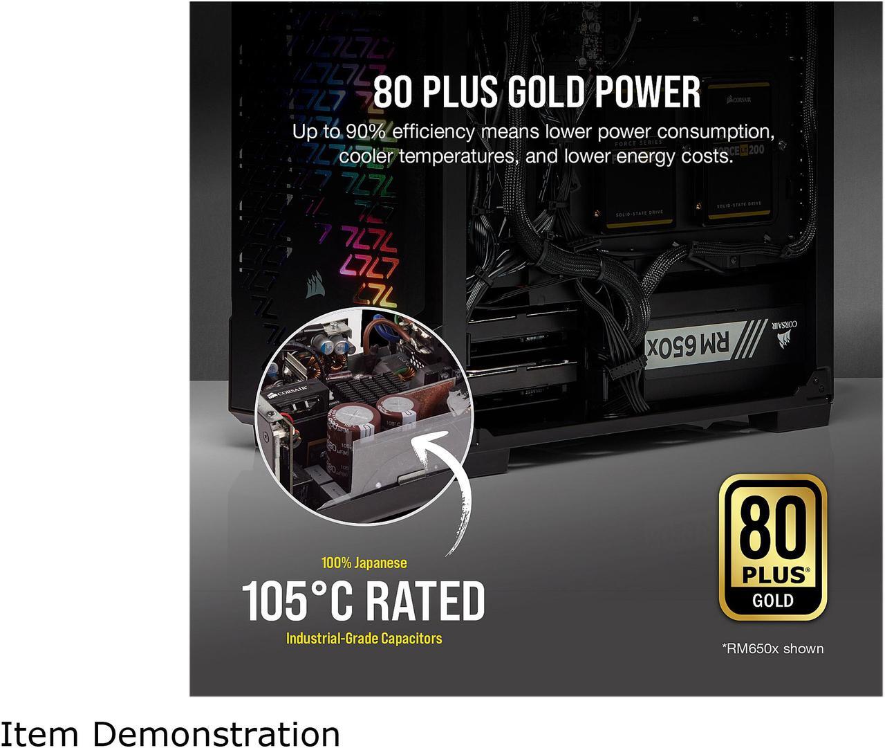 Alt view image 4 of 6 - CORSAIR RMx Series RM850x CP-9020180-NA 850 W ATX12V / EPS12V 80 PLUS GOLD Certified Full Modular Power Supply