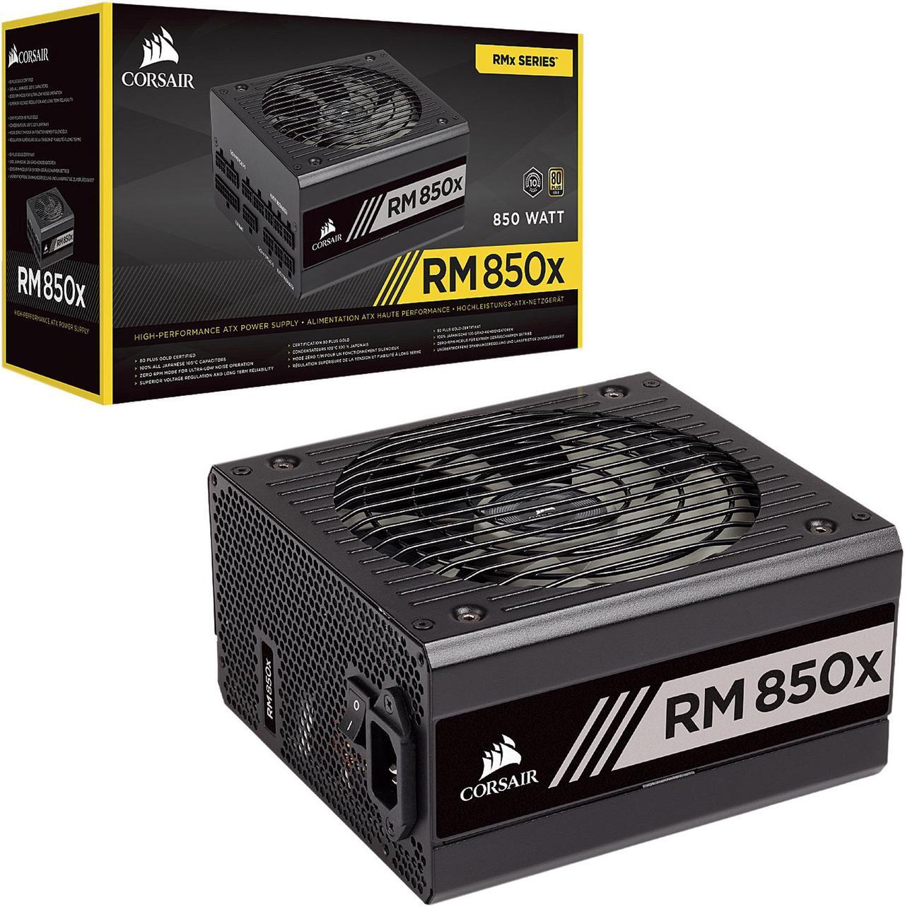 Main image of CORSAIR RMx Series RM850x CP-9020180-NA 850 W ATX12V / EPS12V 80 PLUS GOLD Certified Full Modular Power Supply