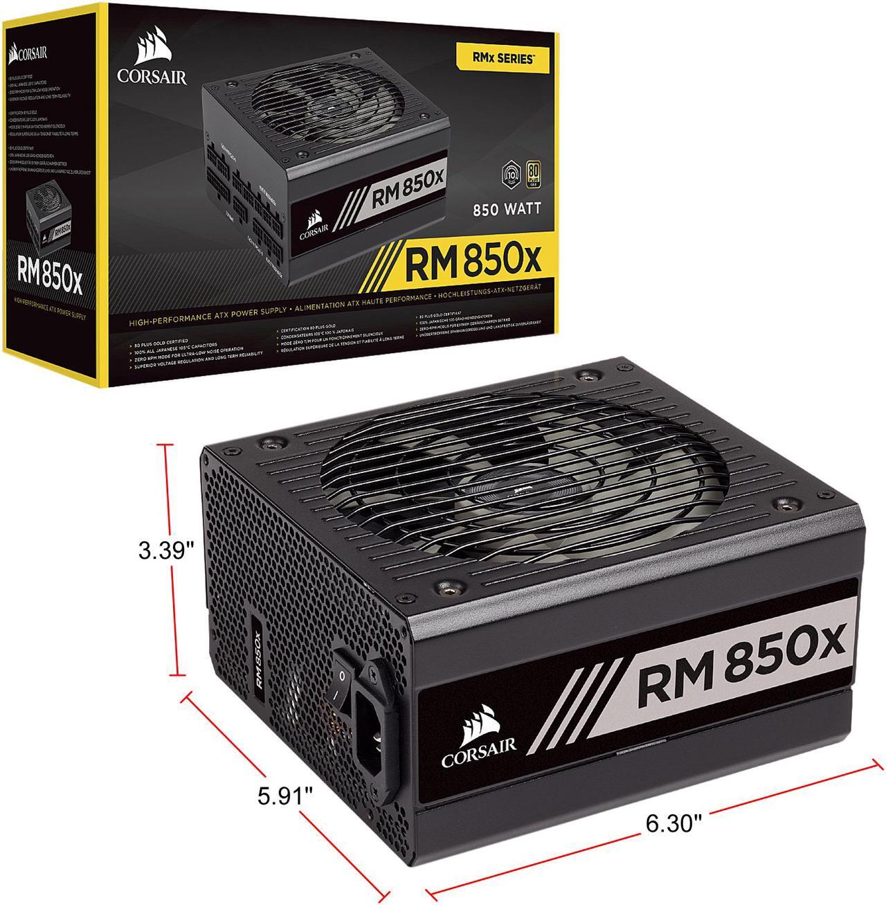 Alt view image 2 of 6 - CORSAIR RMx Series RM850x CP-9020180-NA 850 W ATX12V / EPS12V 80 PLUS GOLD Certified Full Modular Power Supply