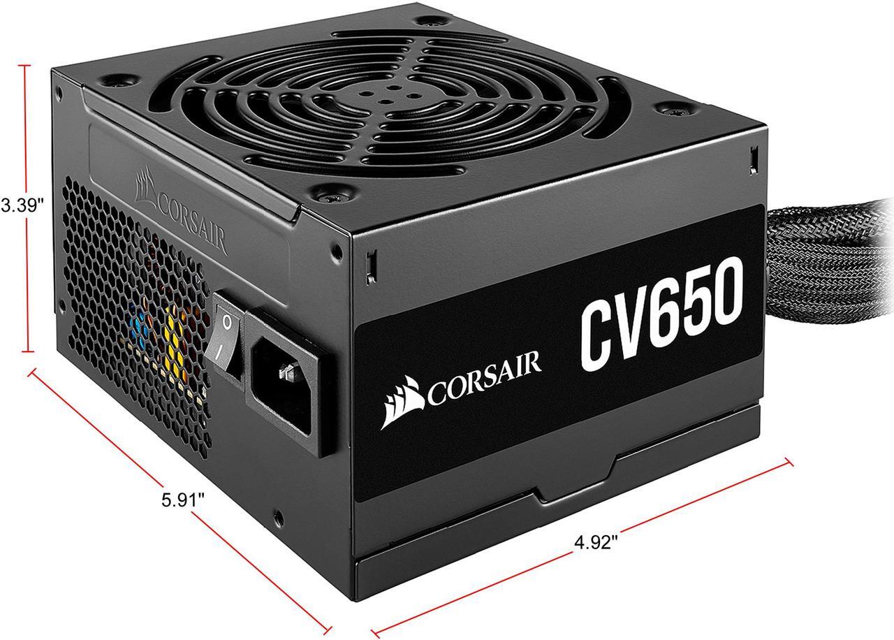 Alt view image 2 of 8 - CORSAIR CV Series CV650 CP-9020211-NA 650 W ATX12V 80 PLUS BRONZE Certified Non-Modular Power Supply
