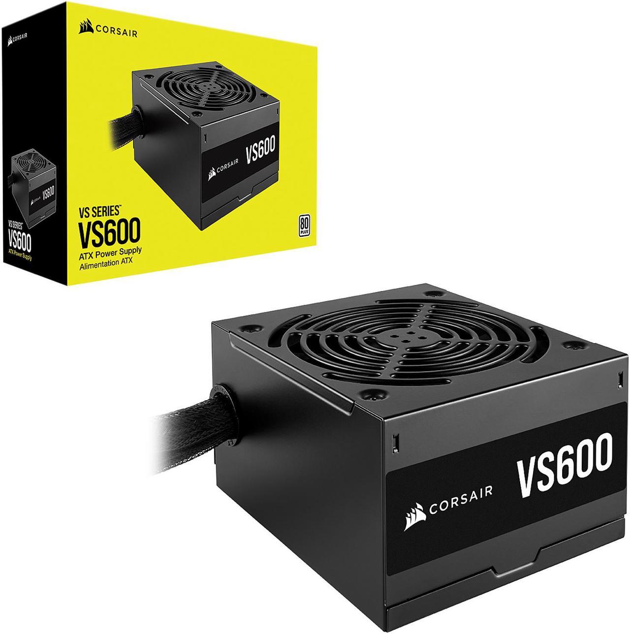 Alt view image 8 of 14 - CORSAIR VS Series VS600 600W 80 PLUS Certified Non-Modular ATX Power Supply, CP-9020224-NA