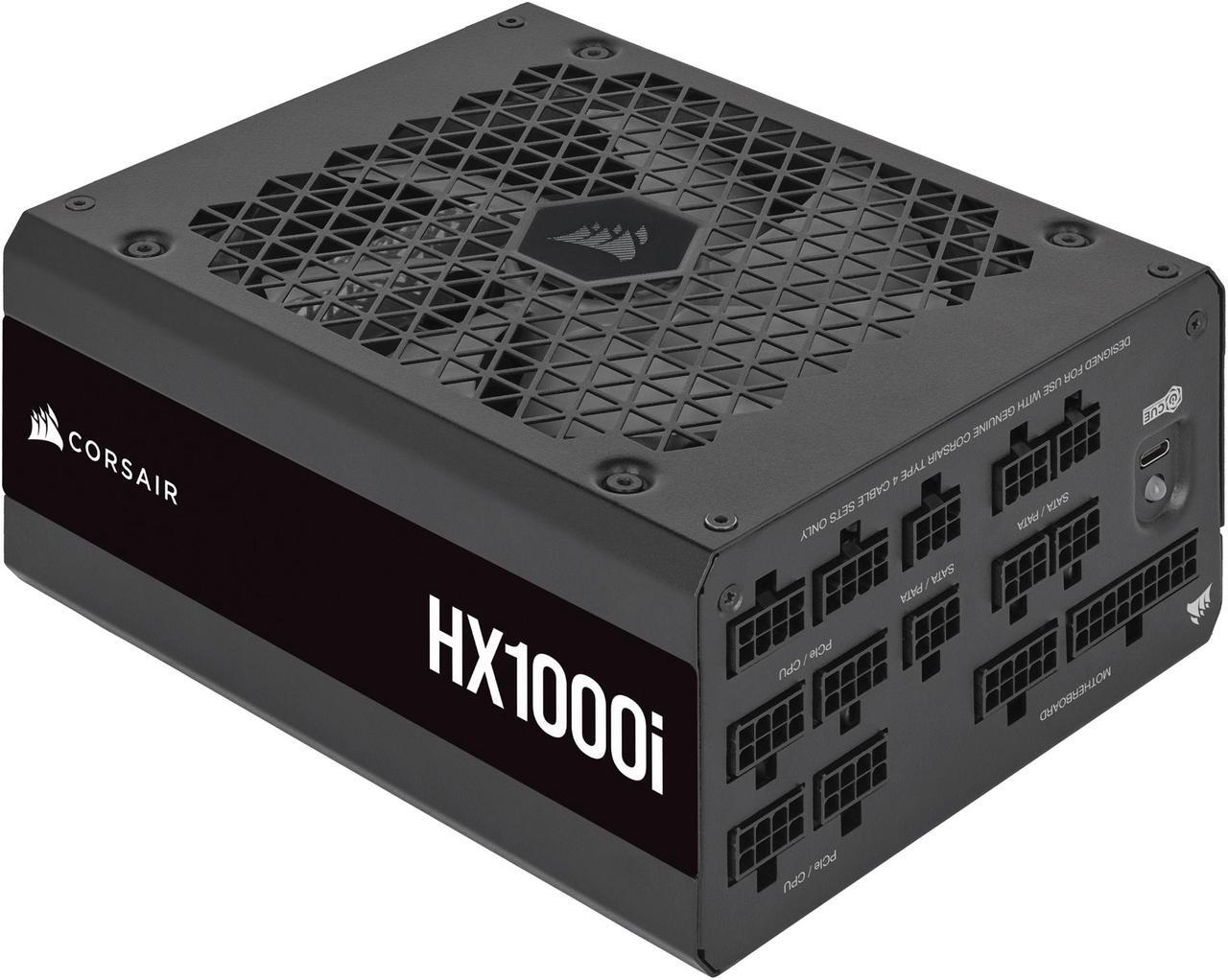 Main image of CORSAIR HX1000i CP-9020214-NA 1000 W ATX12V 2.4 / EPS12V 2.92 80 PLUS PLATINUM Certified Full Modular Power Supply