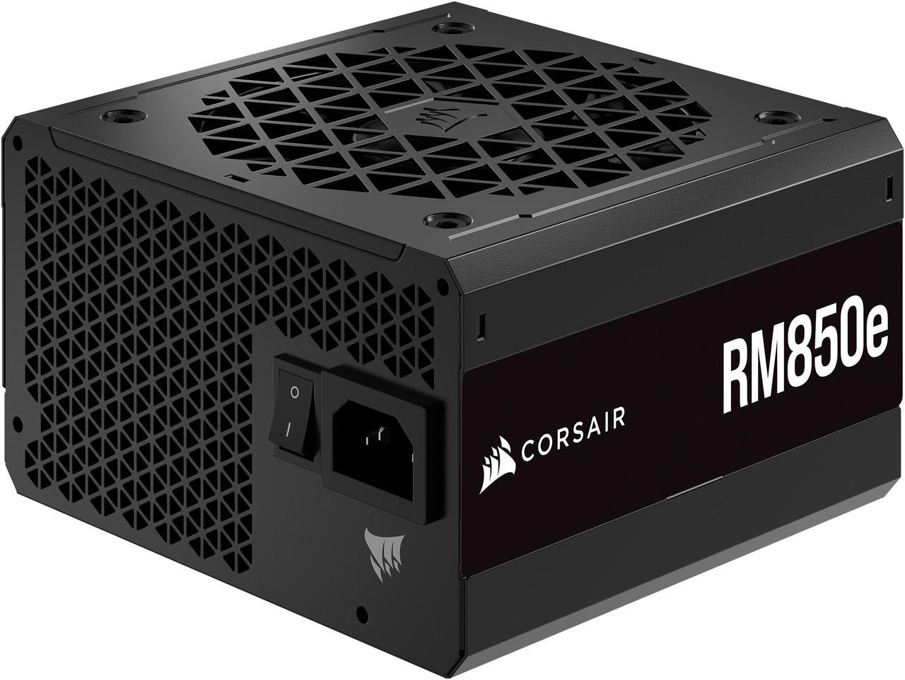 CORSAIR RM850e Fully Modular Low-Noise ATX Power Supply - ATX 3.0 & PCIe 5.0 Compliant - 105°C-Rated Capacitors - 80 PLUS Gold  Efficiency - Modern Standby Support