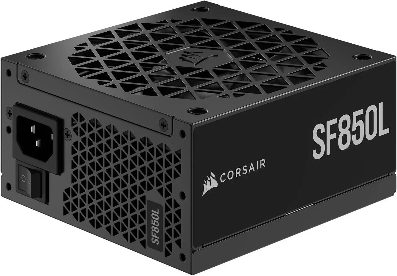 Alt view image 2 of 8 - CORSAIR SF850L Fully Modular Low-Noise SFX Power Supply - ATX 3.0 & PCIe 5.0 Compliant - Quiet 120mm PWM Fan - 80 PLUS Gold Efficiency - Zero RPM Mode - 105°C-Rated Capacitors