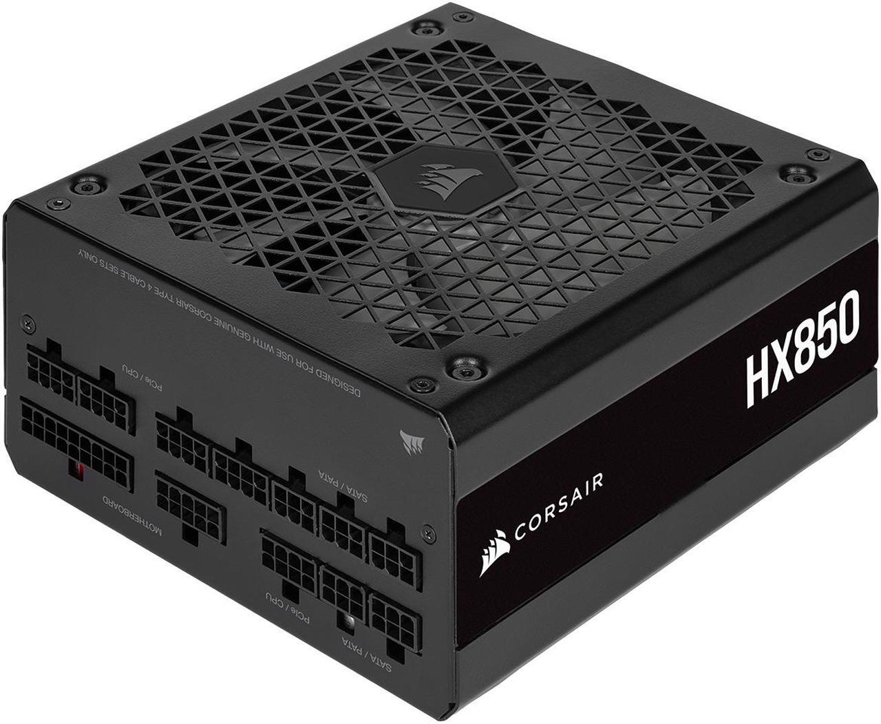Main image of CORSAIR HX850 Fully Modular Ultra-Low Noise ATX Power Supply - Triple EPS12V Connectors - Fluid Dynamic Bearing Fan - Zero RPM Fan  Mode - 105°C Japanese Capacitors - 80 PLUS Platinum Efficiency