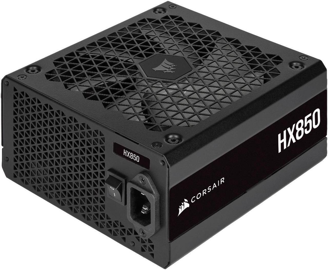 Alt view image 2 of 10 - CORSAIR HX850 Fully Modular Ultra-Low Noise ATX Power Supply - Triple EPS12V Connectors - Fluid Dynamic Bearing Fan - Zero RPM Fan  Mode - 105°C Japanese Capacitors - 80 PLUS Platinum Efficiency