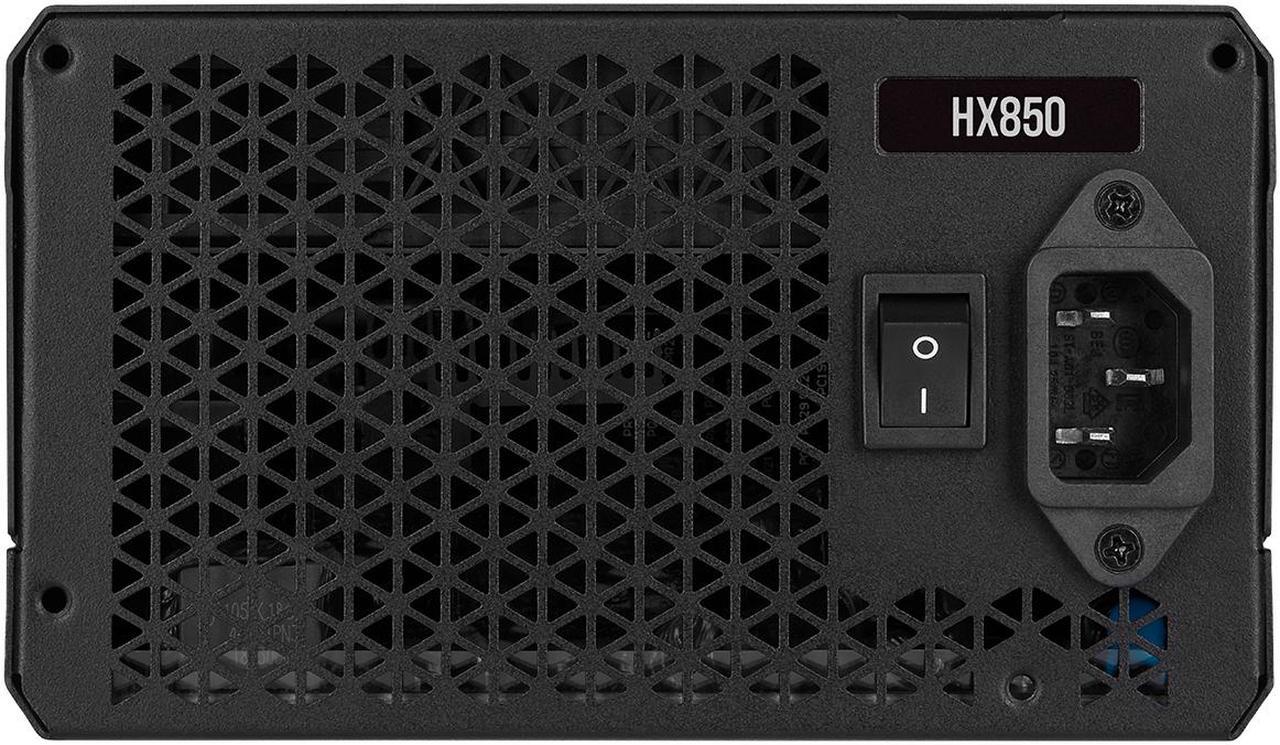 Alt view image 4 of 10 - CORSAIR HX850 Fully Modular Ultra-Low Noise ATX Power Supply - Triple EPS12V Connectors - Fluid Dynamic Bearing Fan - Zero RPM Fan  Mode - 105°C Japanese Capacitors - 80 PLUS Platinum Efficiency