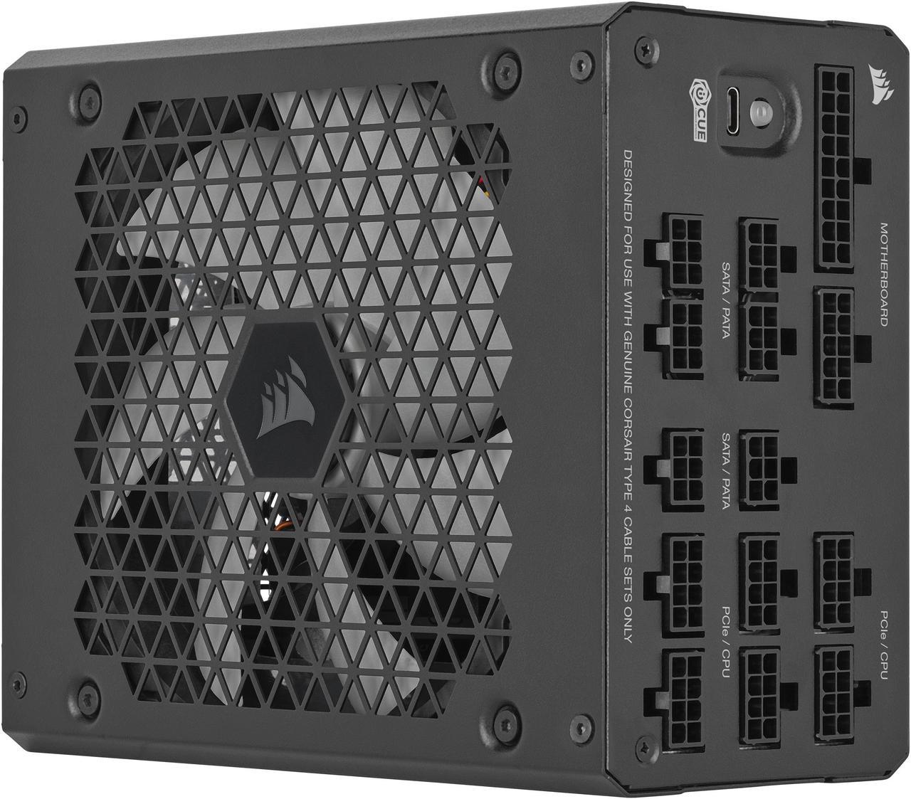 CORSAIR HX1000i Fully Modular Ultra-Low Noise ATX Power Supply - ATX 3.0 & PCIe 5.0 Compliant - Fluid Dynamic Bearing Fan - CORSAIR  iCUE Software Compatible - 80 PLUS Platinum Efficiency