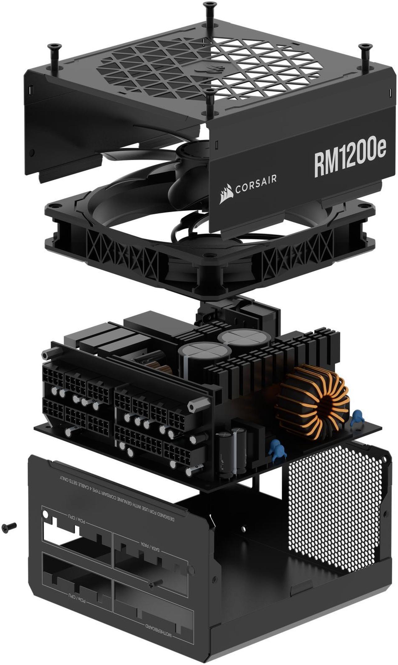 Alt view image 7 of 7 - CORSAIR RMe Series RM1200e ATX Power Supply – Fully Modular – ATX 3.1 – 80 PLUS Gold – Cybenetics Platinum – Low-Noise – 1200 Watts – Ten-Year Warranty