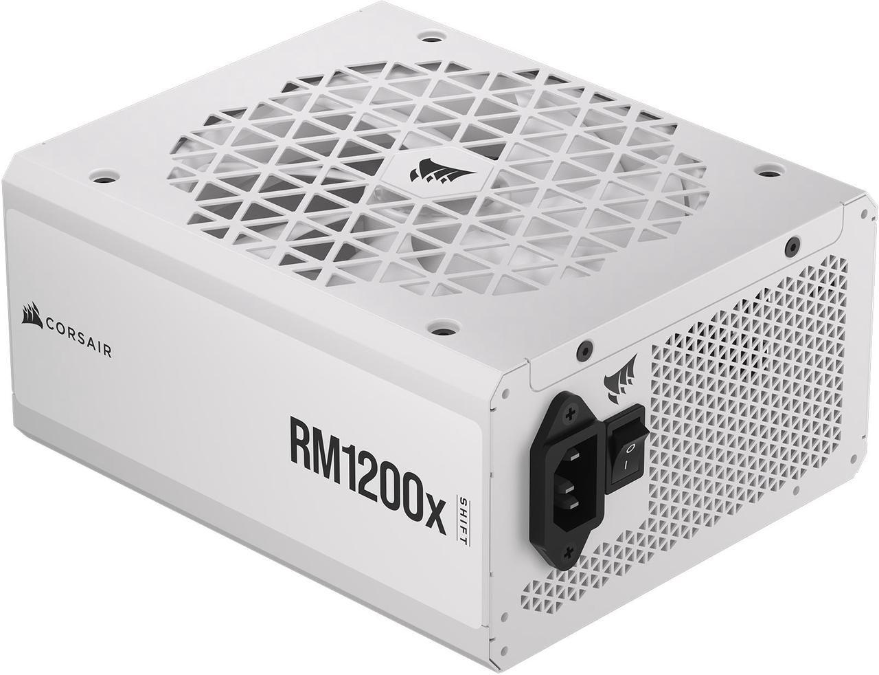 CORSAIR RMx Shift White Series, RM1200x Shift White, 1200 Watt, 80 PLUS GOLD, Fully Modular Power Supply