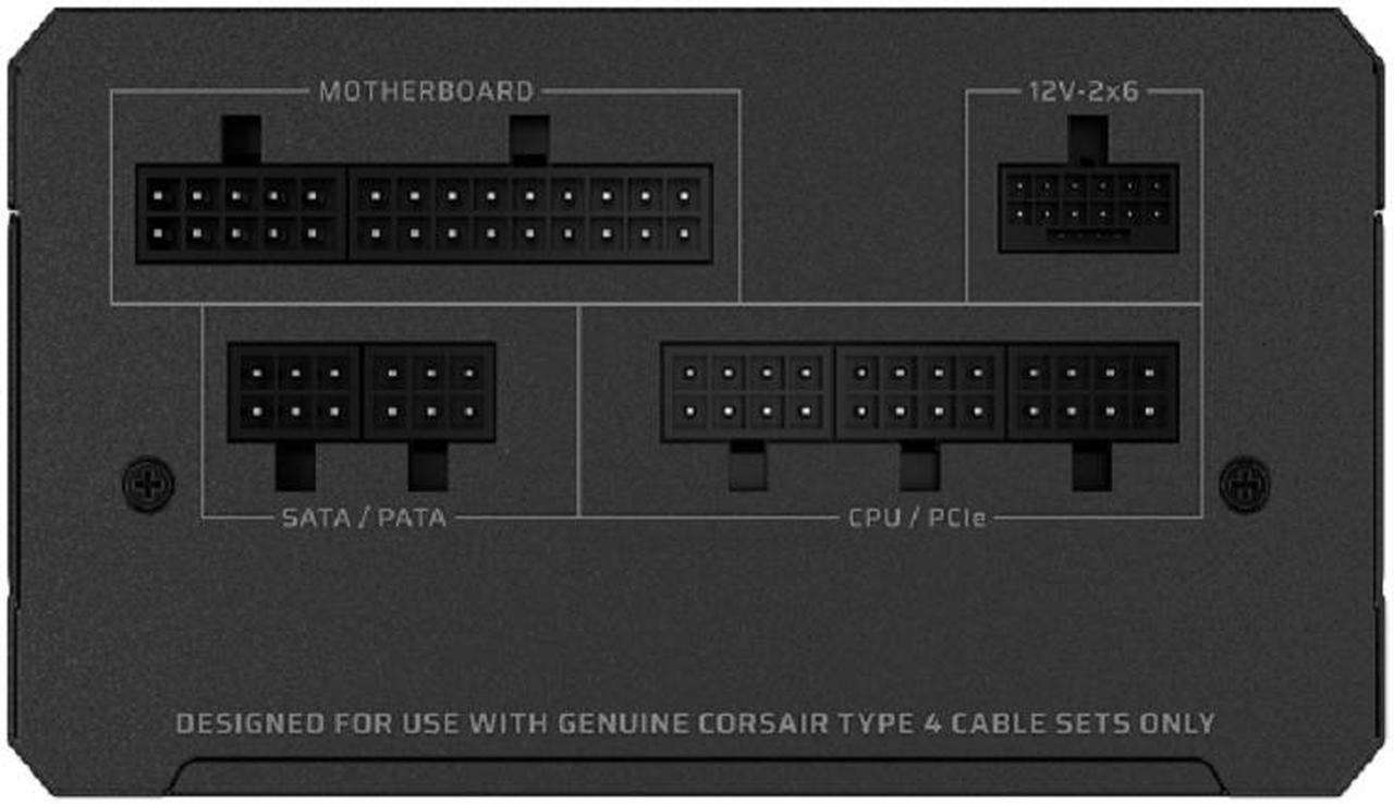 Alt view image 7 of 9 - CORSAIR RMx Series RM850e 850 W ATX (ATX 3.1 Compatible) Cybenetics Gold Full Modular Power Supply