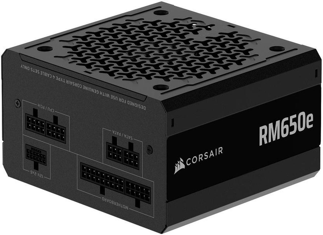 Alt view image 2 of 9 - CORSAIR RMx Series RM650e 650 W ATX 3.1 Compatible Cybenetics Gold Full Modular Power Supply