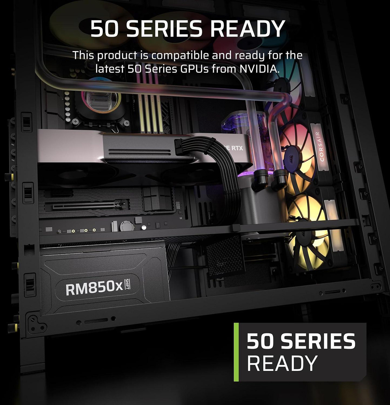 Open Box: CORSAIR RMx shift Series RM850x Fully Modular ATX Power Supply - Modular Side Interface - native 12V-2x6 cable - ATX 3.1 & PCIe 5.1 Compliant - Fan-CP-9020299-NA - Newegg.ca - Open Box condition - Image 12